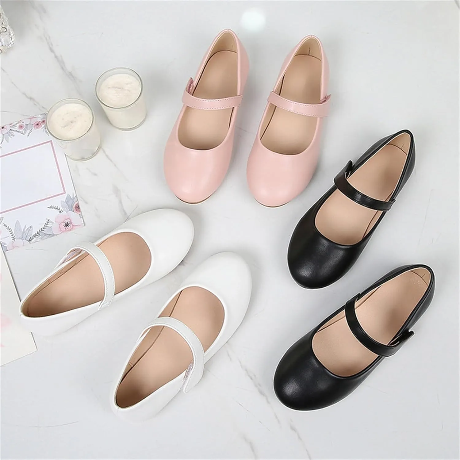 Girls Dress Shoes Patent Leather Wedding Party School Uniform Shoes Ballet Flats Little Girls Kids Dress up Shoes