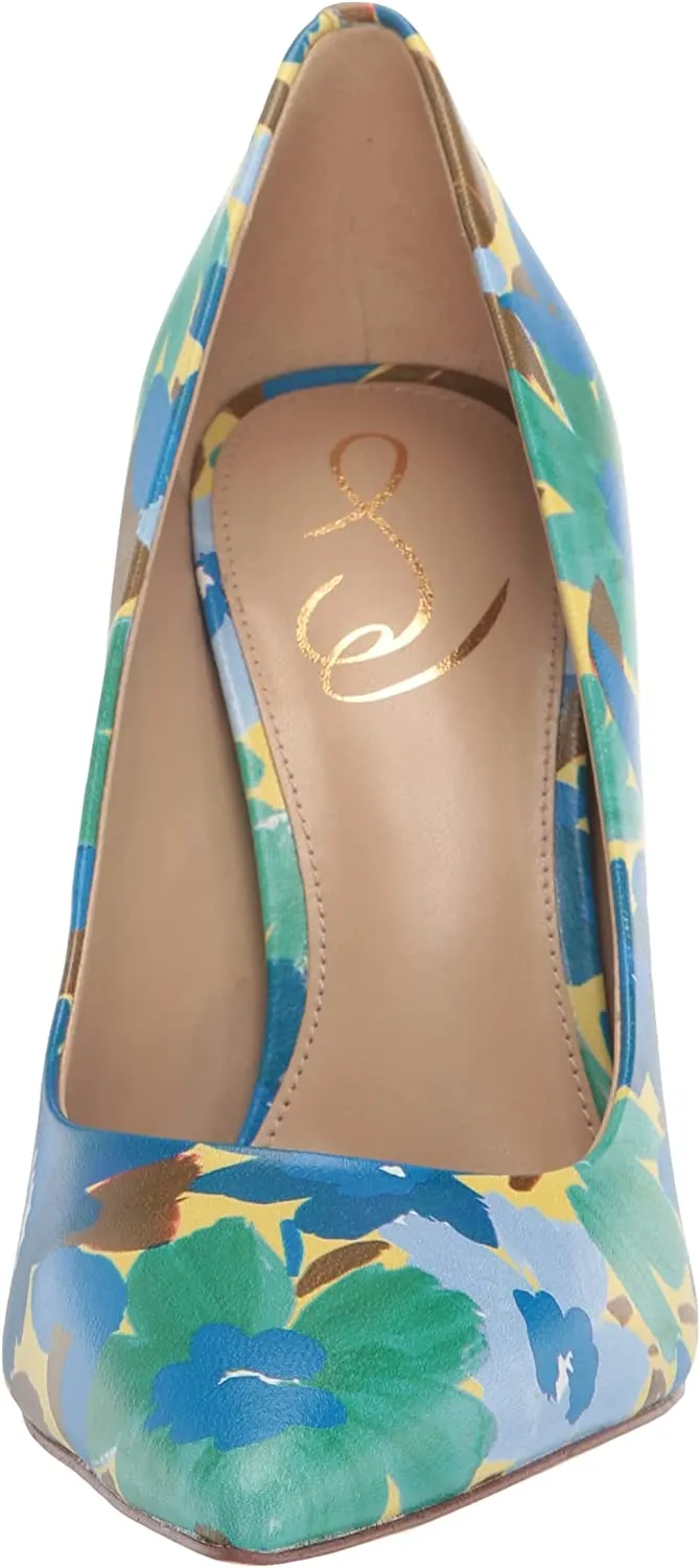 Hazel Blue Slip Edelman Toe Fast-moving sale Pointed Stiletto Discounted delivery Sam Capri Pumps Fashion On Heel