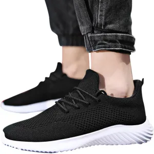 Hbeylia Men's Walking Running Shoes Fashion Sneakers Casual Breathable Lightweight Mesh Stretch Memory Foam Non Slip Athletic Hiking Tennis Trainer Sport Shoes For Men Boys Students