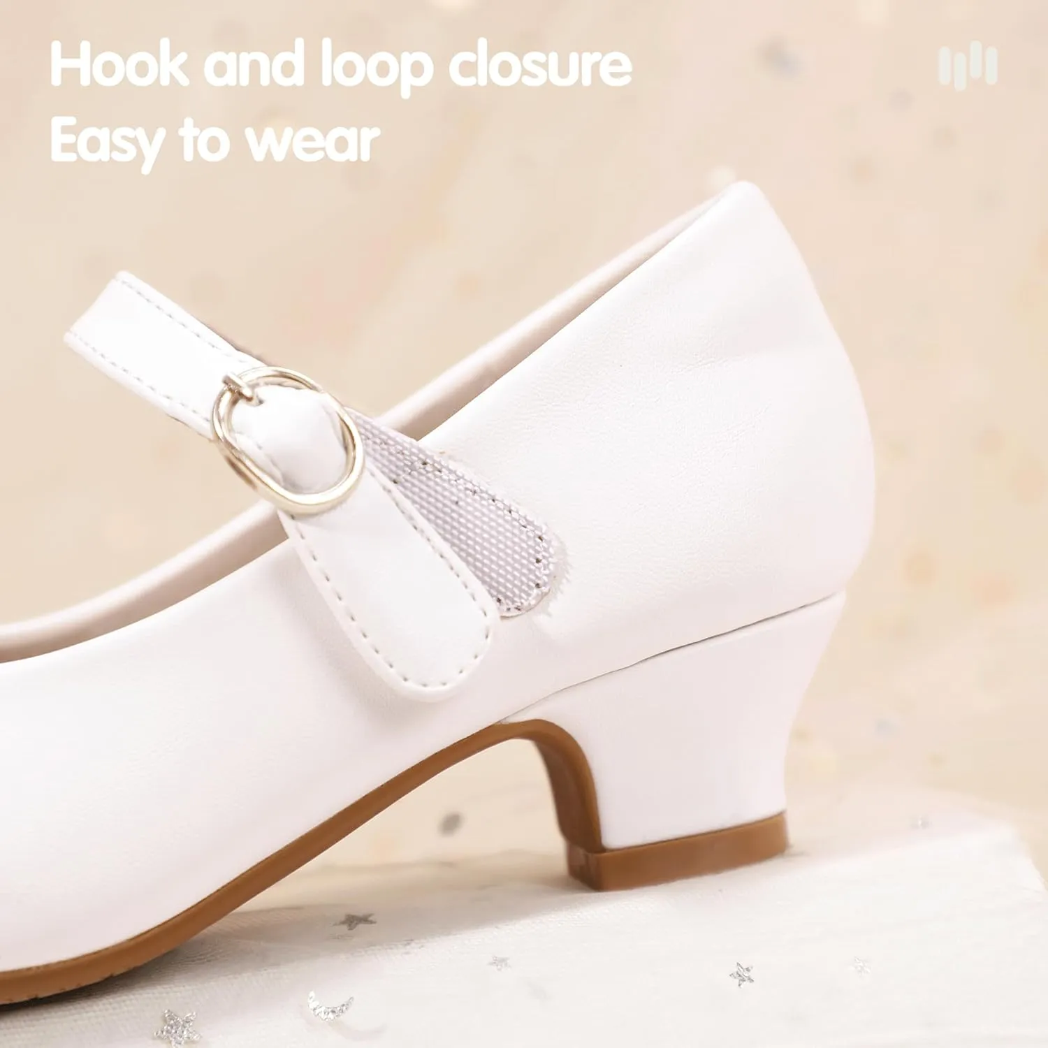 Hehainom Girls Mary Jane Dress Shoes Rhinestones Bows Flower Girl Wedding Princess Low Heels Toddler Little Kids Pump Shoes