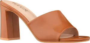 ILLUDE Women’s Block Heel Single Strap Square Toe Heeled Sandal Slip On Mule - Demi - Demi