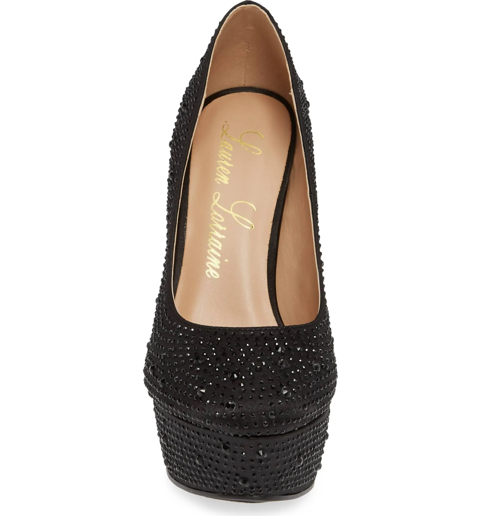 International shipping Shoes High Dress Lauren Heel Victoria Lorraine Platform Formal Repeat buyers Pump Rhinestone