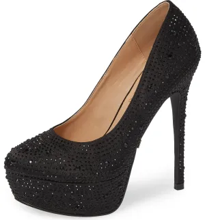 International shipping Shoes High Dress Lauren Heel Victoria Lorraine Platform Formal Repeat buyers Pump Rhinestone