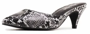 Jeffrey White Snake Best-selling collection Slip Slide Fashion Black On JENA Low Heel Last-minute opportunity Pumps Campbell