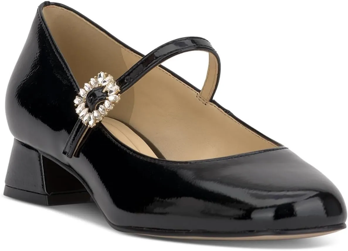 Jessica Simpson Womens Treen Adjustable Patent Mary Jane Heels
