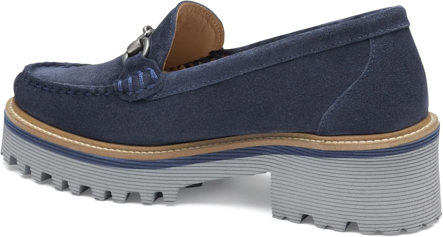 Johnston & Murphy Emmalynn Bit Loafer for Women – 2” Heeled Loafers for Women, Slip On Dress Shoes for Women