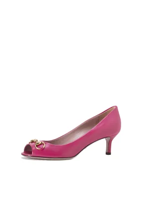 Jolene Leather Low-Heel Pump - Blossom