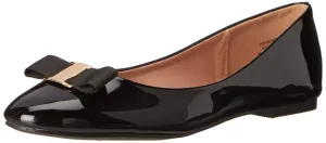 Journee Collection Women's Kim Ballet Flat, Black, 8