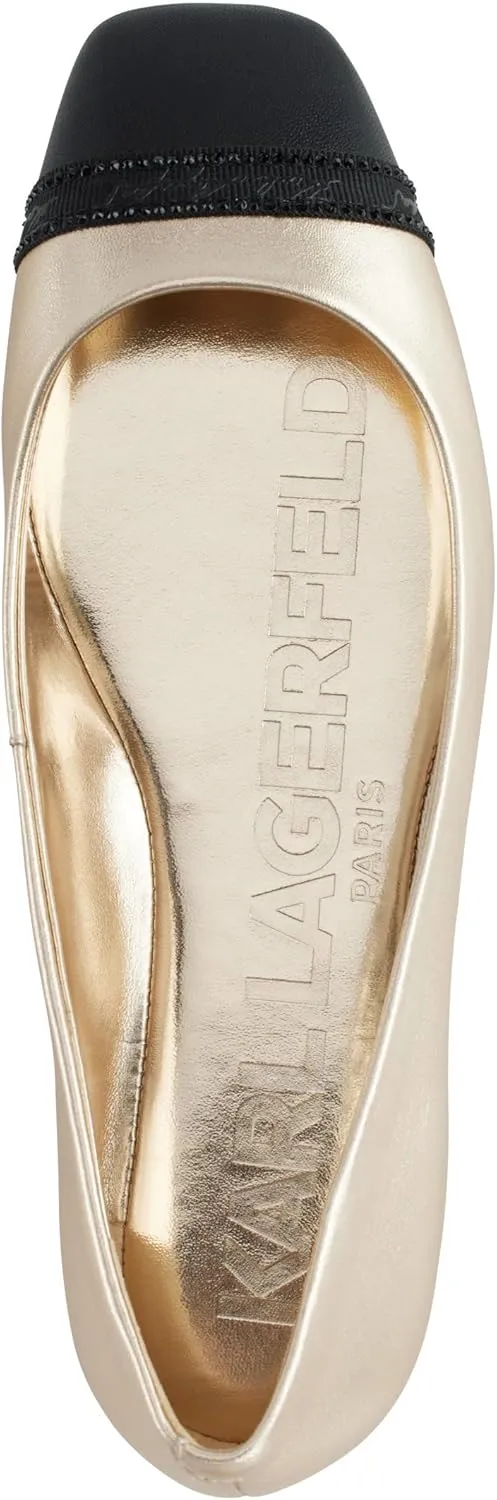 KARL LAGERFELD Women's Zayne Stones Everyday Ballet Flat