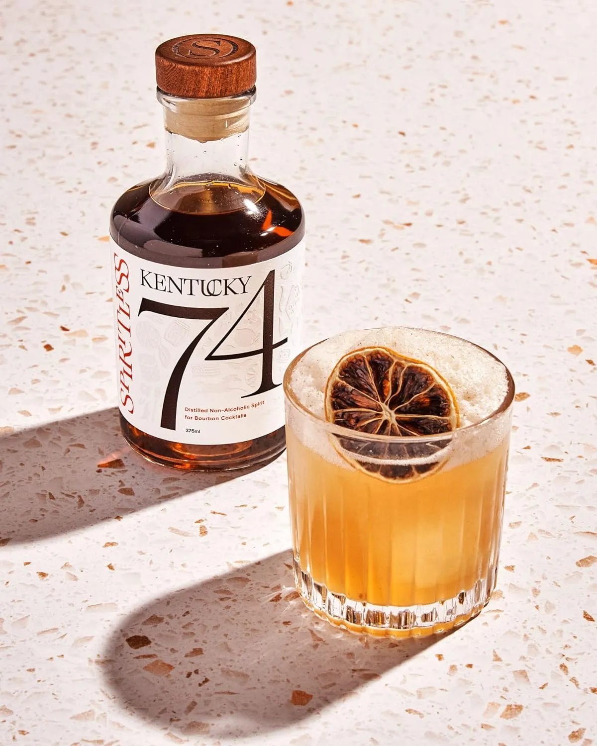 Kentucky 74 Non-Alcoholic Bourbon Whiskey, Award-Winning Alcohol-Free Spirit for Cocktails, 700ml Bottle