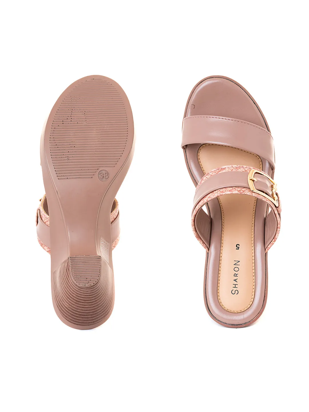 Khadim Sharon High Heel Cone Mule Slip On Sandal for Women