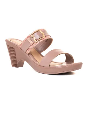 Khadim Sharon High Heel Cone Mule Slip On Sandal for Women