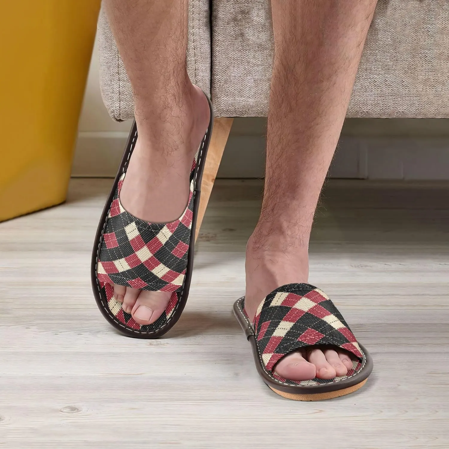 KLL Slippers for Women Men Indoor and Outdoor Portable Cozy Slip on Open Toe Home Shoes for Guest, Hotel, Travel, Airplane