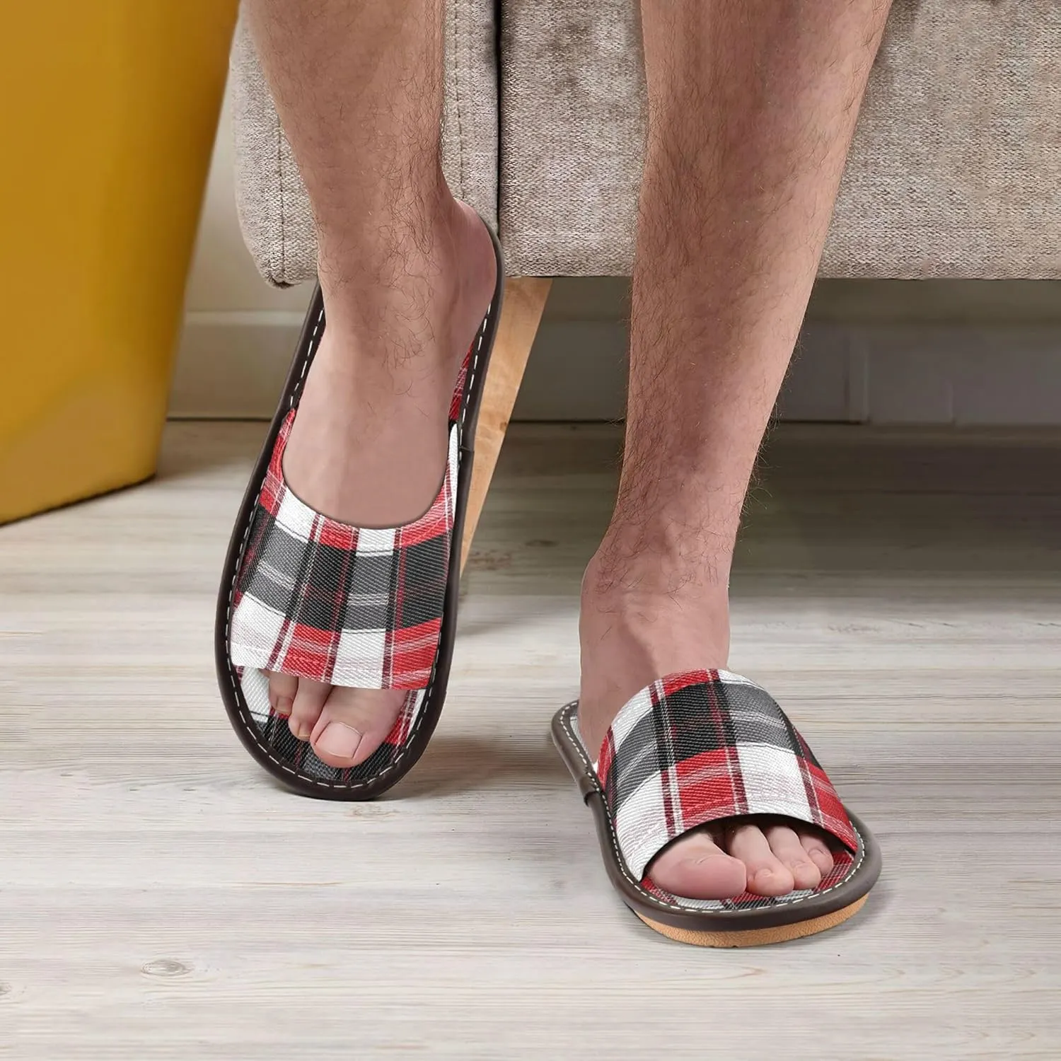 KLL Women Men's Shower Slippers Indoor and Outdoor Breathable Lightweight Bedroom Shoes for Party Travel Guests