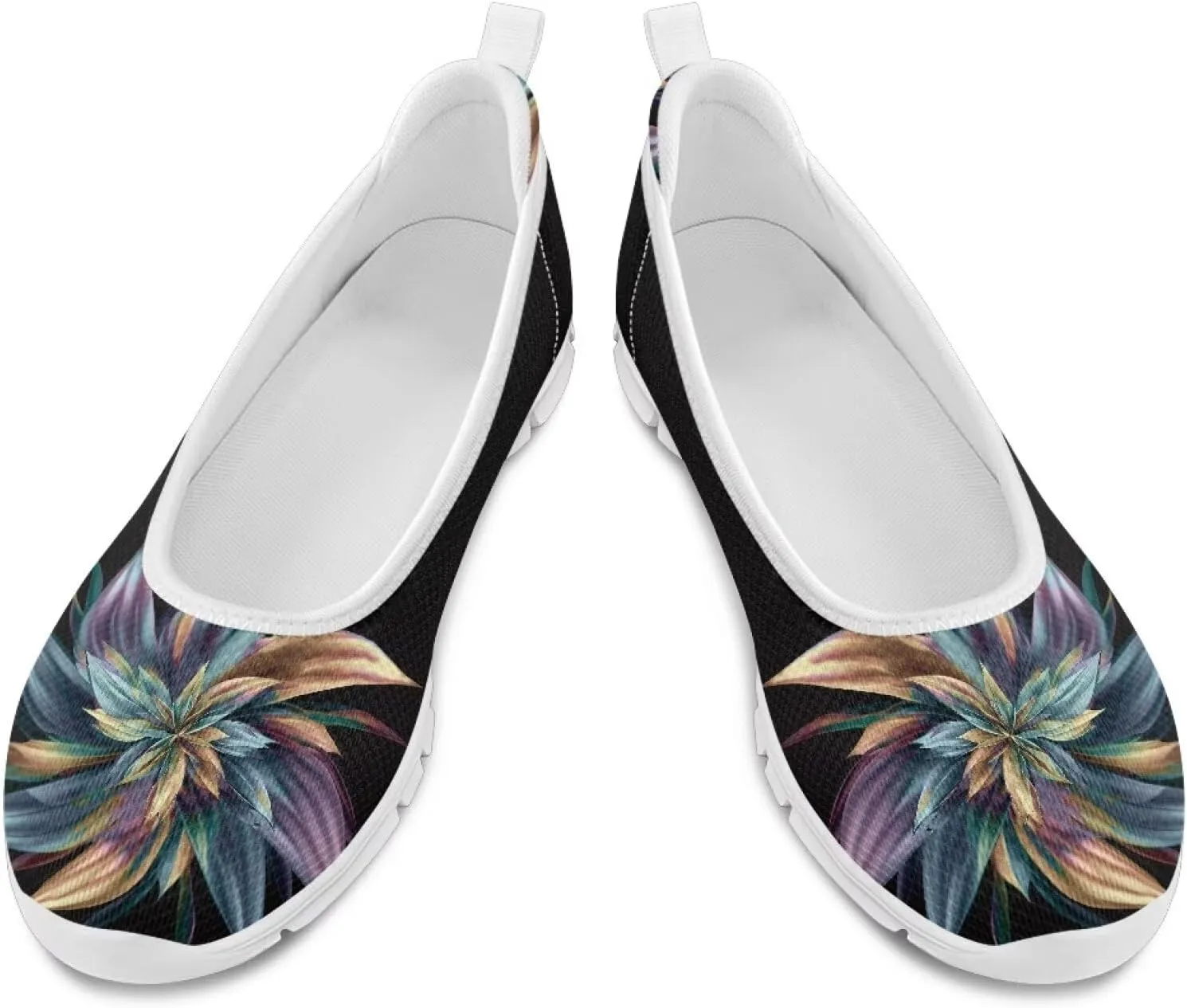 Ladies Slip on Loafer Shoes Womens Flats Shoes Ballet Pregnant Women Work Casual Comfortable White Sole