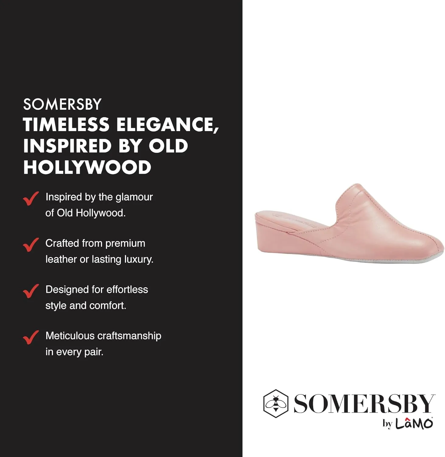 Lamo Somersby Blanche Women's Slippers, Slip-On Leather House Slippers for Women