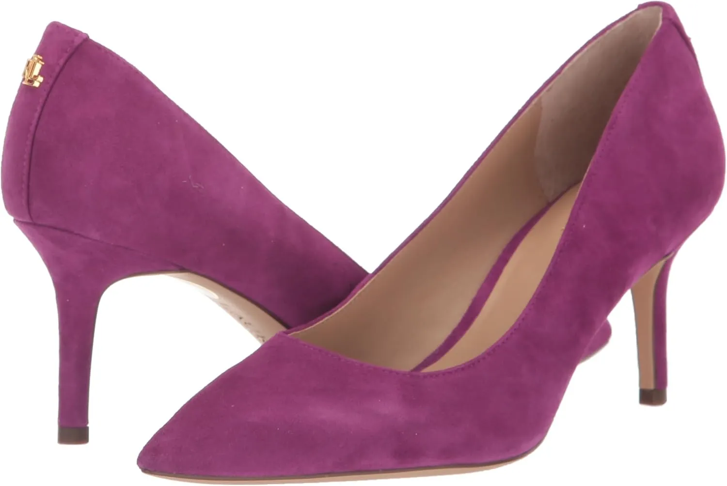 Lauren Ralph Lauren Lanette Pumps for Women - Breathable Synthetic Lining - Leather Upper - Rubber Outsole