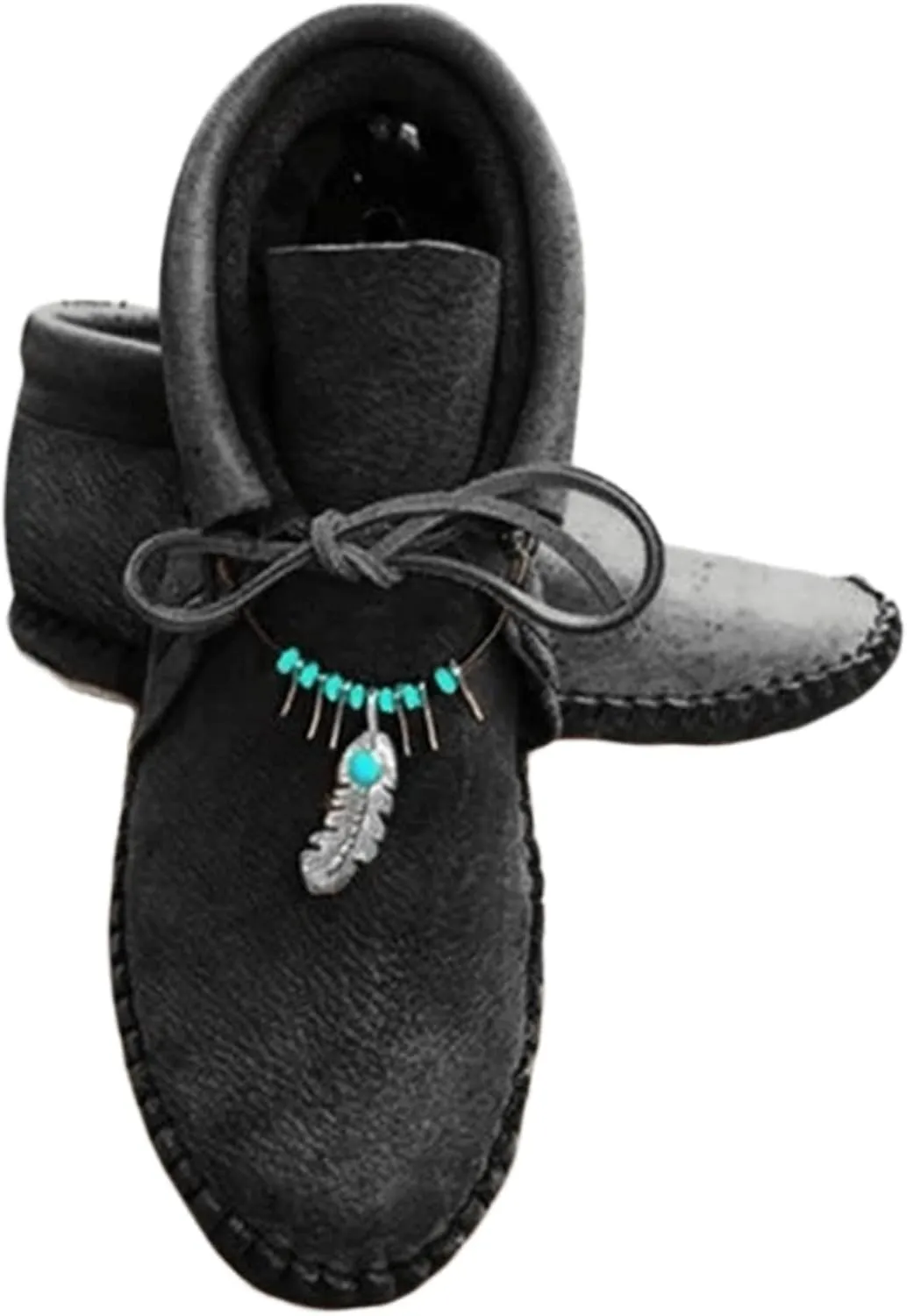 Lausiuoe Boots For Women Ankle Booties Flat Short Booties Ladies Western Casual Dressy Elegant Wide Width Boot Pull-On