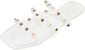 LAVRA Women’s Studded Sandals Bow T-Strap PVC Flip Flop Jelly Shoes