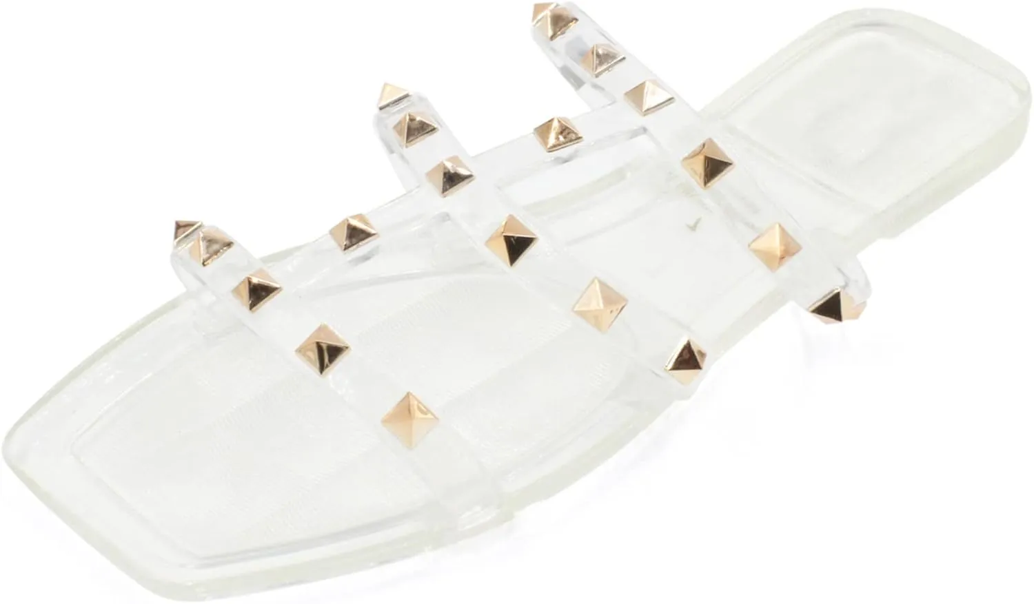 LAVRA Women’s Studded Sandals Bow T-Strap PVC Flip Flop Jelly Shoes