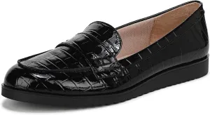 LifeStride Womens Zee Loafer Black Croc 9 W
