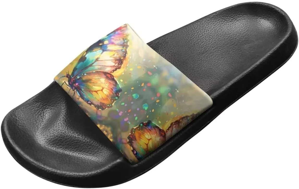 Lightweight Soft EVA Slides Womens Non Slip Slippers Teens Summer Bathroom Poolside Beach Water Shoes Size 5.5-12.5