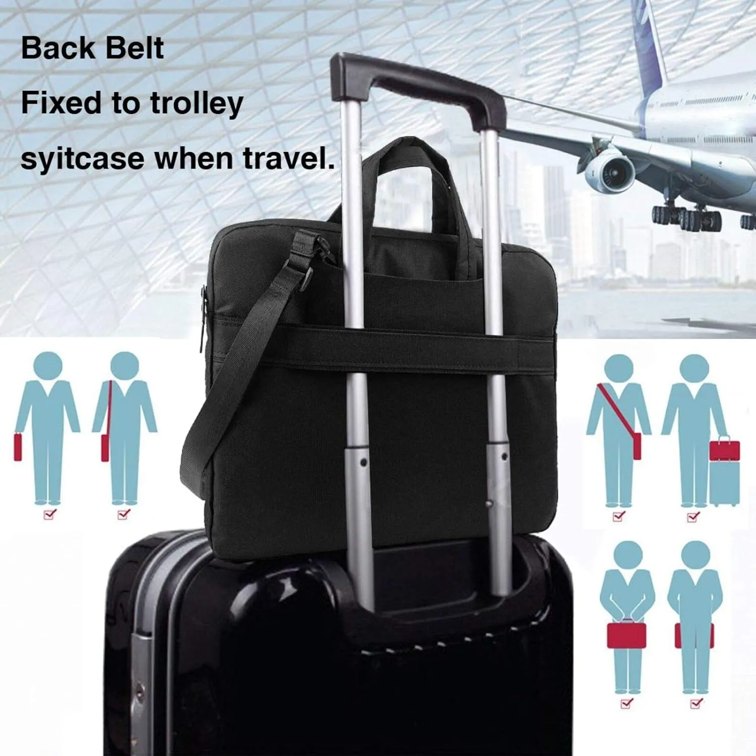 listening mule pattern Ultra-thin portable shoulder laptop bag Stylish and Protective Shockproof soft lining