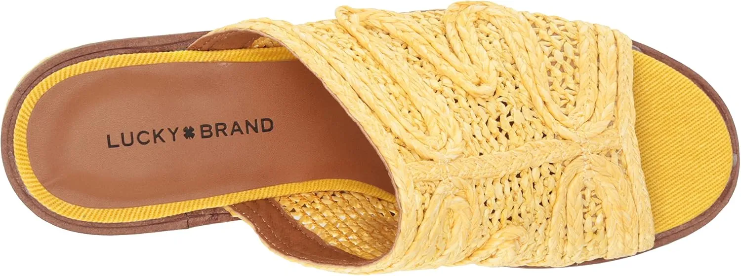 Lucky Brand Women's Yena Natural Raffia Sandal Mule