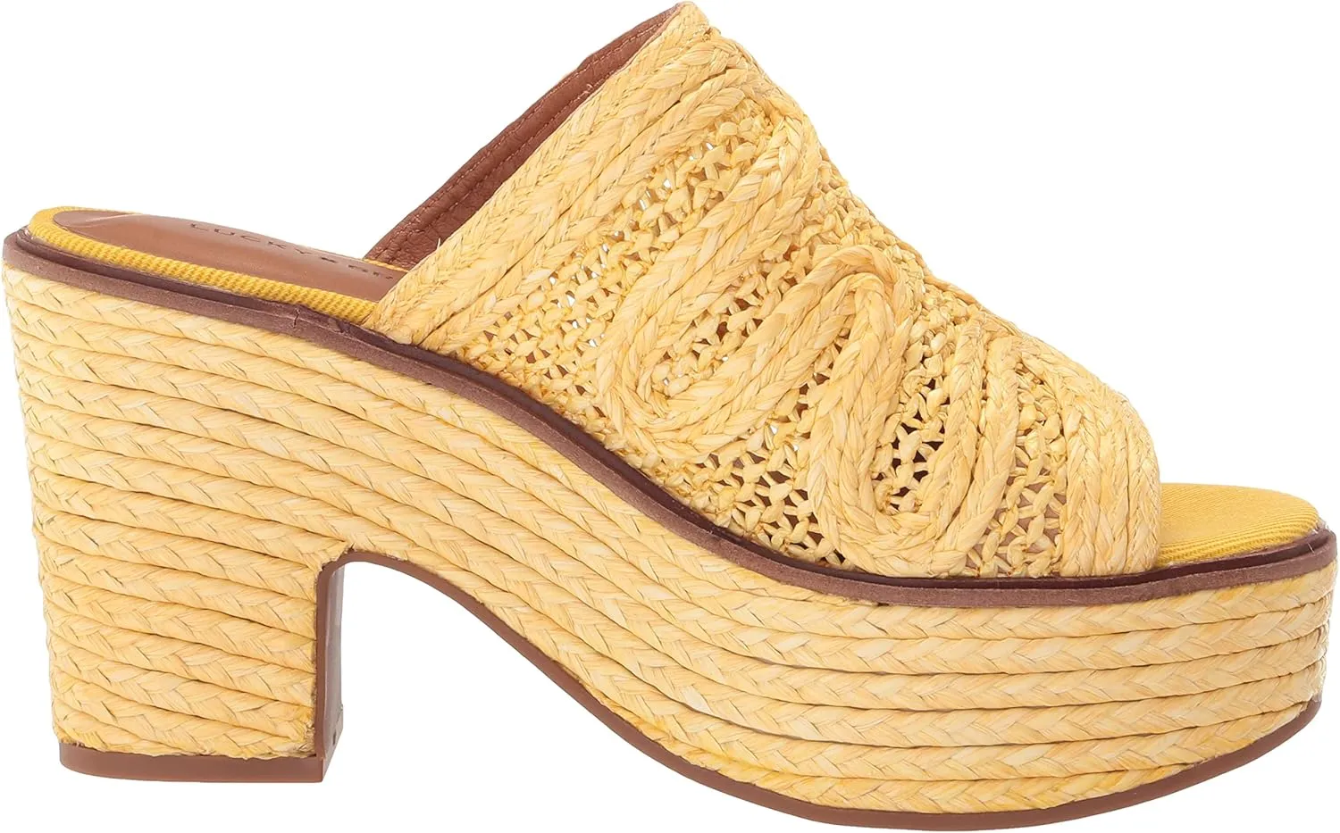 Lucky Brand Women's Yena Natural Raffia Sandal Mule