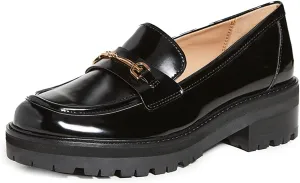Lug Leather Sam Almond Loafers Black Glossy Tully Slip Heavy discount Edelman Sole Patent To On Comprehensive assistance