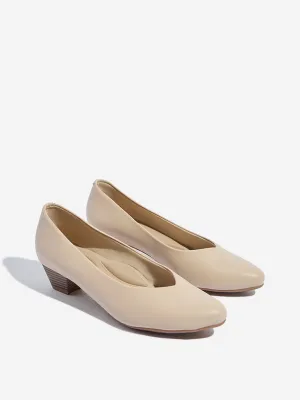 LUNA BLU Beige Solid Pump Shoes