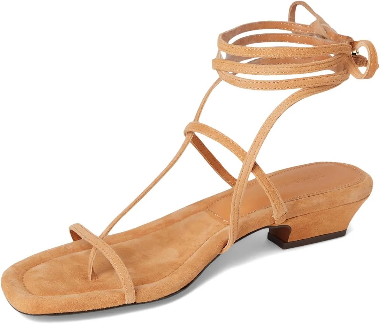Madewell Women's Tonio Strappy Sandals-Lace Up Suede Ballet Flat