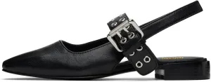 Maiyang Women Closed Sqaure Toe Slingback Flat Sandals Adjustable Buckle Backless Fashion Shoes for Daily Walking Size 4-16 US