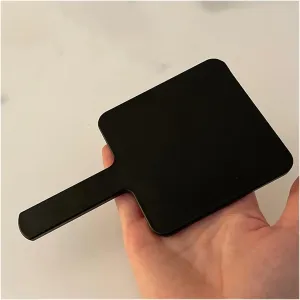 Makeup Mirror Simple Handle Mirror Female Black Portable Makeup Mirror Handheld Makeup Mirror Small Mirror Black Square Makeup Mirror Simple and Portable Vanity Mirror