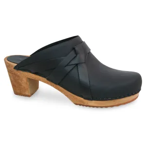 Manuella Women's Wood Mule in Black