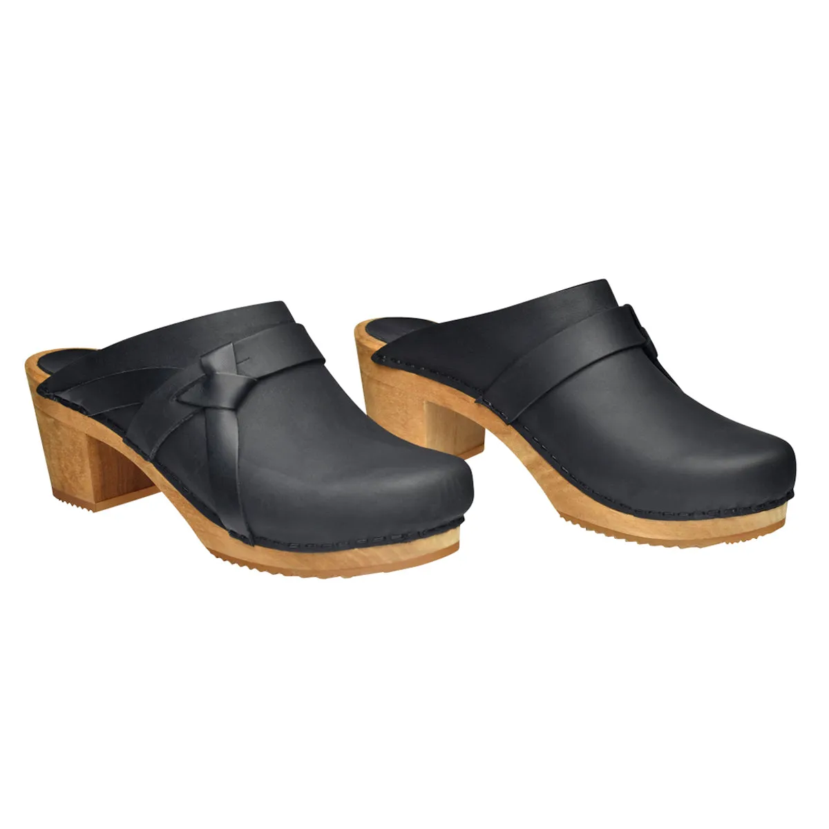 Manuella Women's Wood Mule in Black