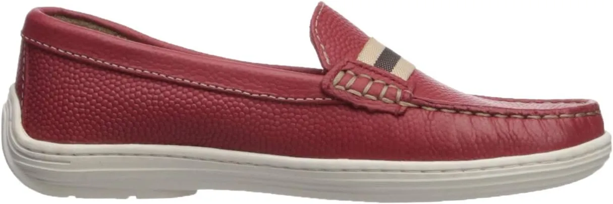 Marc Joseph New York Girl's Kids Boys Leather Elastic Grow Gain Loafer