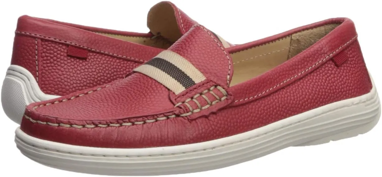 Marc Joseph New York Girl's Kids Boys Leather Elastic Grow Gain Loafer