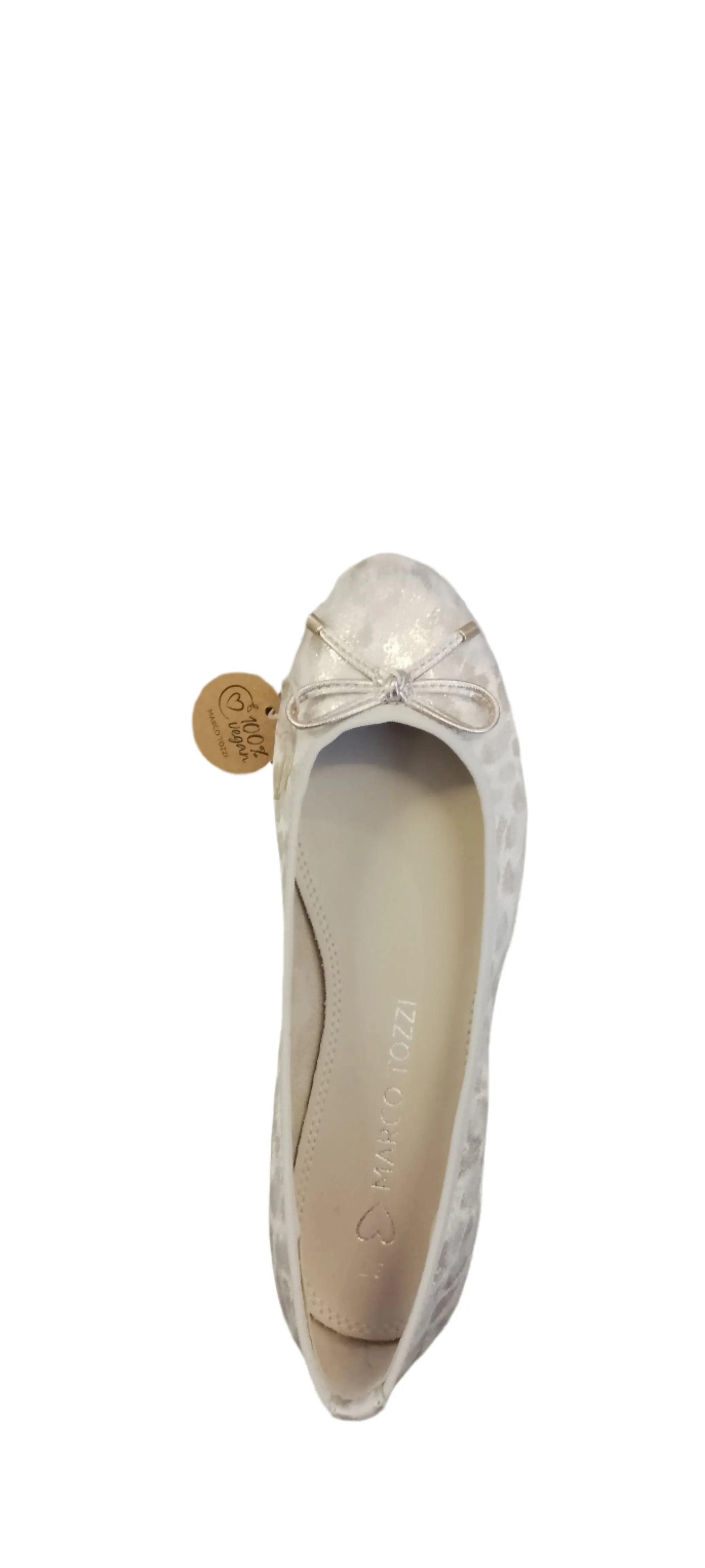 Marco Tozzi "Leo"White Ballerina Pump