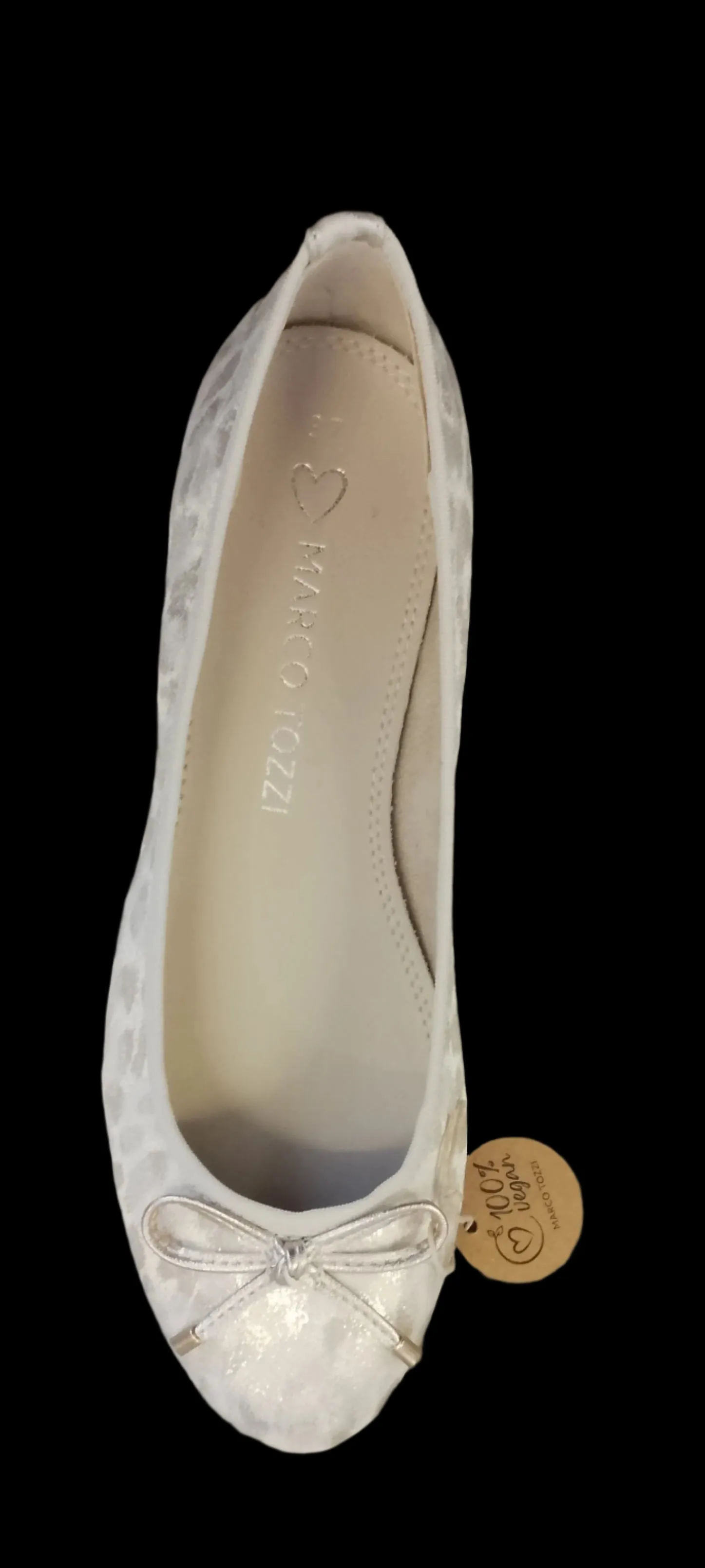 Marco Tozzi "Leo"White Ballerina Pump