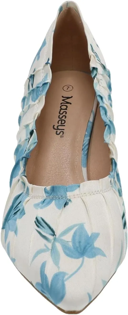 Masseys Women's Bella Pleated Mid Heel Pump