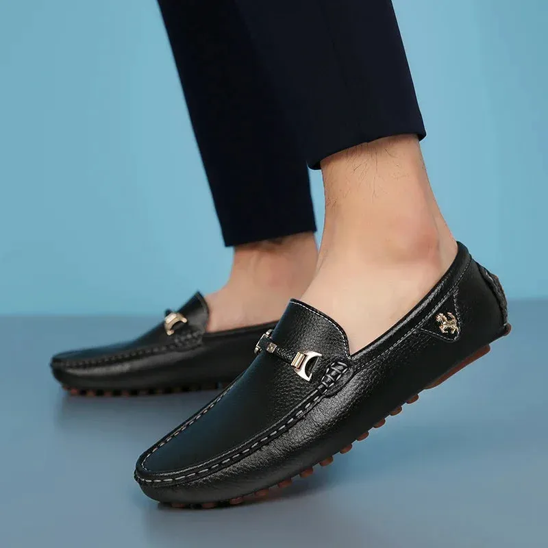 Men's Genuine Leather flat Loafer