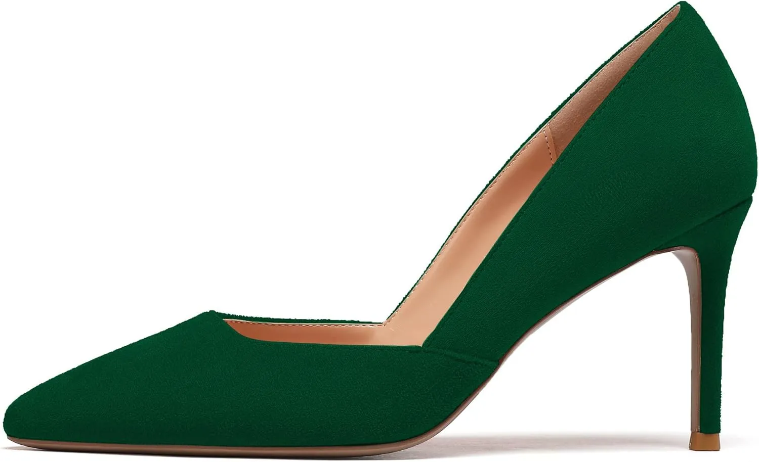 Mettesally Womens Elegant Pointy Toe High Heels Pumps D'Orsay Slip On Stilettos Heeled Party Dress Shoes