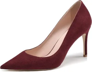 Mettesally Women's High Heel Pumps Pointed Closed Toe Bridal Wedding Party Sexy Pumps Basic Formal Dress Shoes
