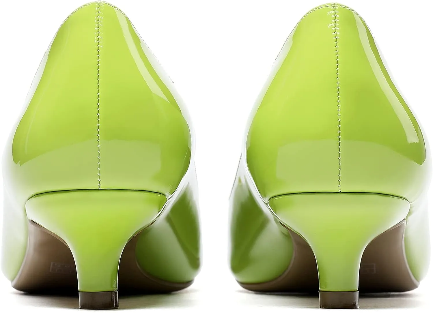 Mettesally Women's New Low Kitten Heel Pumps Pointed Closed Toe Slip On Dress Daily Office Shoes