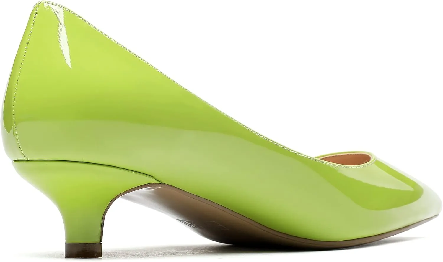 Mettesally Women's New Low Kitten Heel Pumps Pointed Closed Toe Slip On Dress Daily Office Shoes