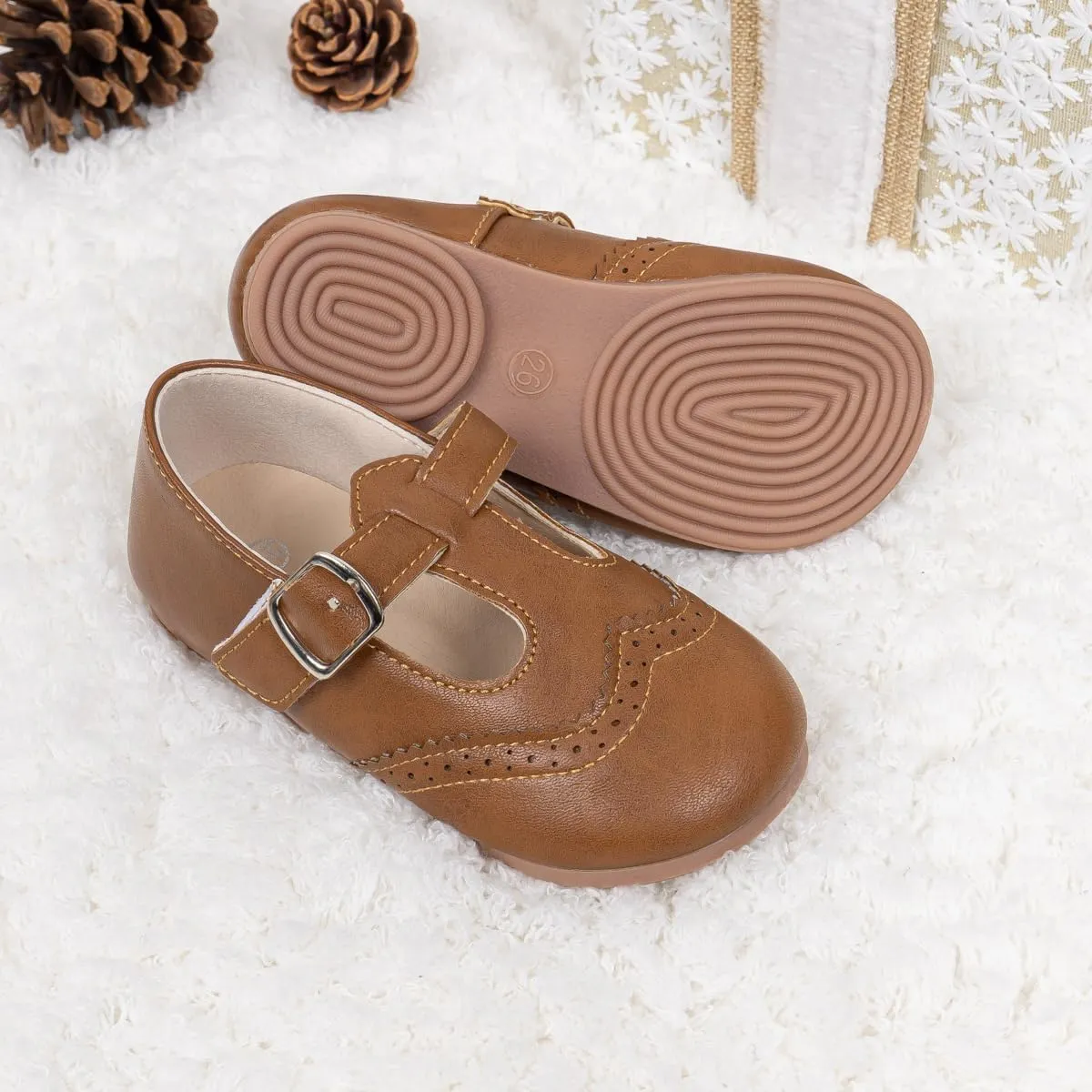 Miamooi Toddler Girl Mary Jane Flats Girls Dress Shoes for Party Wedding School Uniform Shoes Soft Cute Non-Slip Flat for Walking