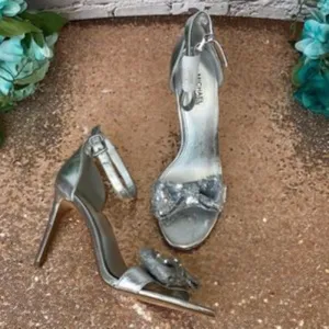 Michael Kors Metallic Leather Open-Toe Dress Sandals 7M