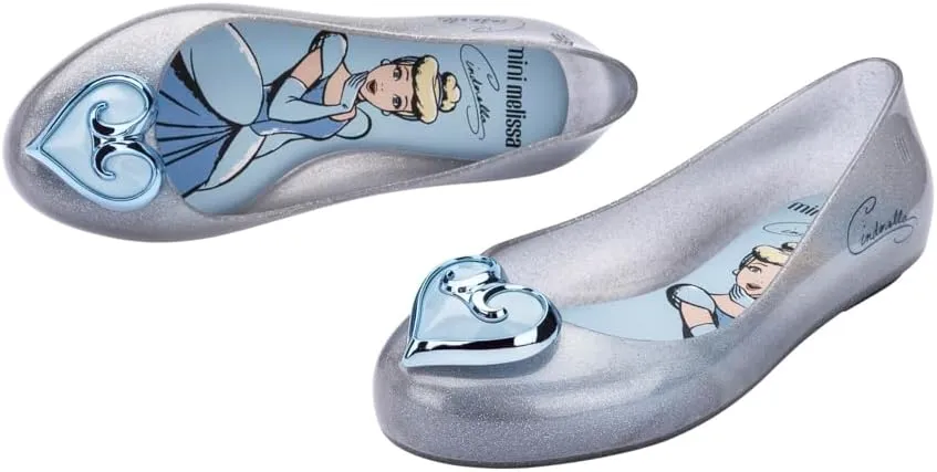 mini melissa Girl's Sweet Love   Disney Princess Jelly Ballet Flat for Kids - Jelly Ballerina Shoes for Girls, Disney-Inspired Ballet Flat