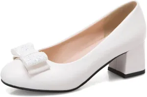MIOKE Women's T-Strap Mary Jane Pump Oxford Retro Square Toe Patent Leather Low Heel Classic Dress Shoes